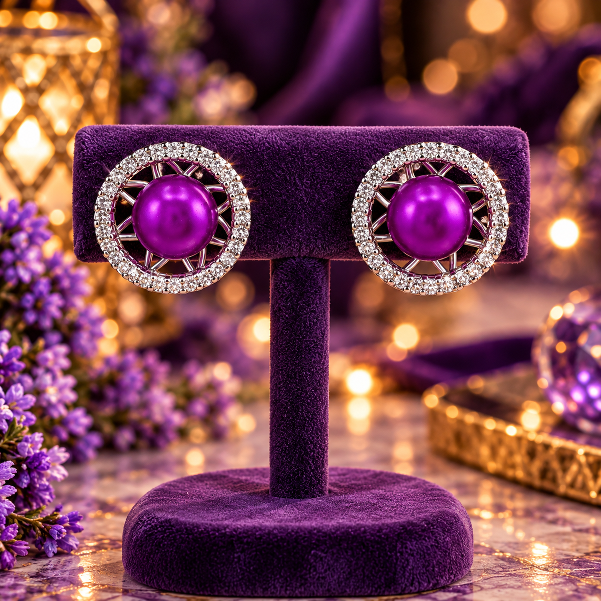 Celestial Halo Stud Earrings