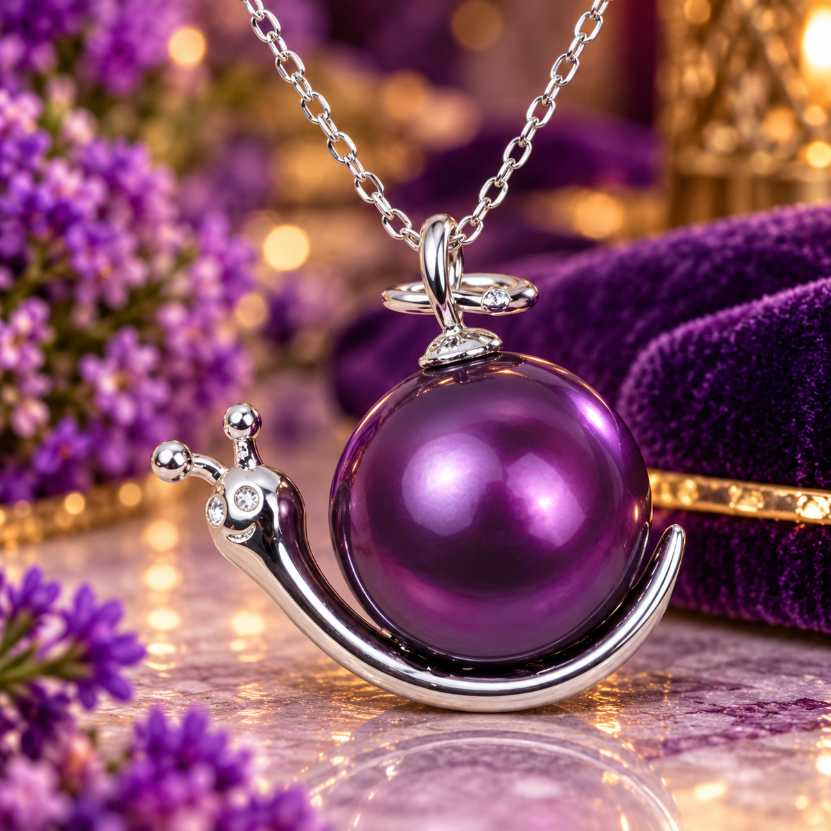Adorable Snail Pendant