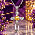 Eternal Grace Pearl Cross Pendant